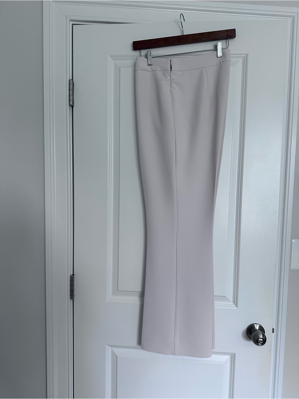 High-Waist Straight Leg Light Beige Dress Pants